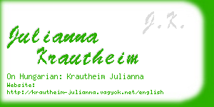 julianna krautheim business card